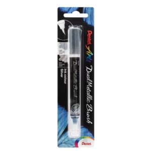 pennarello dual metallic pentel silver