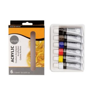 Daler Rowney scatola 6 tubi acrilico