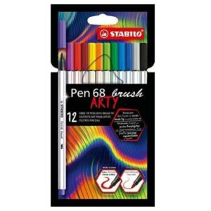 Stabilo pen 68 brush arty confezione 12 colori