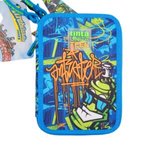 astuccio 3 zip tinta unita teen bambino