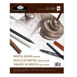 Royal & Langnickel Bristol Board Pad – Blocco da Disegno Professionale a Superficie Liscia per Tecniche Secche e Marker