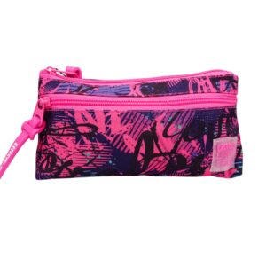 bustina astuccio triangolare 2 zip tinta unita teen girl
