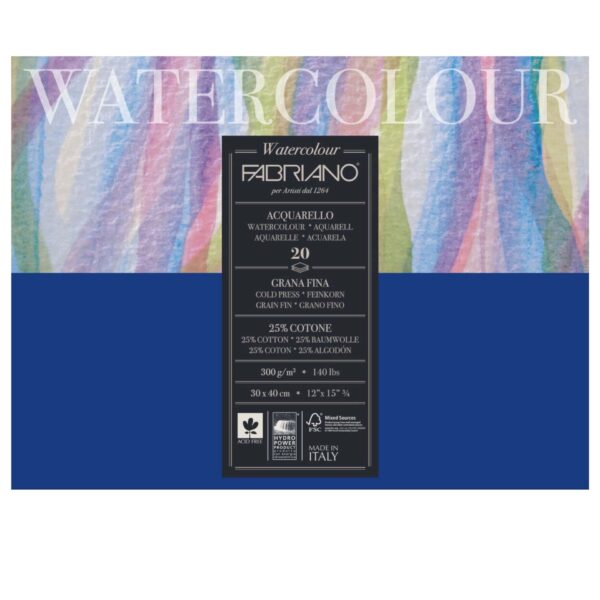 Fabriano Album Watercolor 300 g/m² Grana Fina