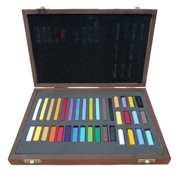 Cassetta in Legno Pastelli Secchi Soft Divolo – Set 36 Pezzi per Artisti, Idea Regalo Creativa