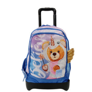 zaino trolley tinta unita belive cross bambina