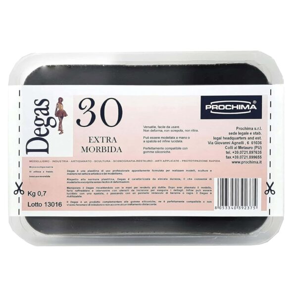 Plastilina Degas 700 g Extra Morbida – Professionale, Modellabile e Riutilizzabile