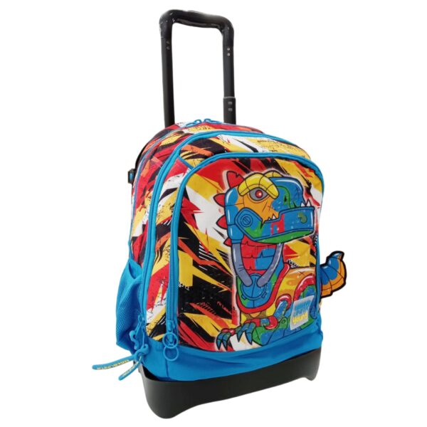 zaino trolley dino tinta unita per bambino