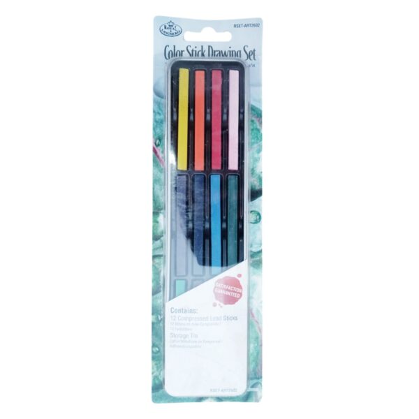 Royal & Langnickel Mini Tin Art Set – Set con 12 Stick Colorati Compressi in Scatola di Latta Compatta