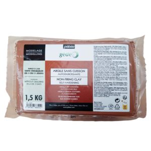 Argilla Senza Cottura Pébéo 1,5kg Rossa – Naturale, Malleabile, Pronta all'Uso