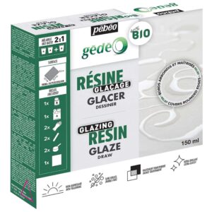 Kit Resina Cristallo Biologica Gédéo – Effetto Vetro, Trasparente, Facile da Usare – 40% Bio-Based