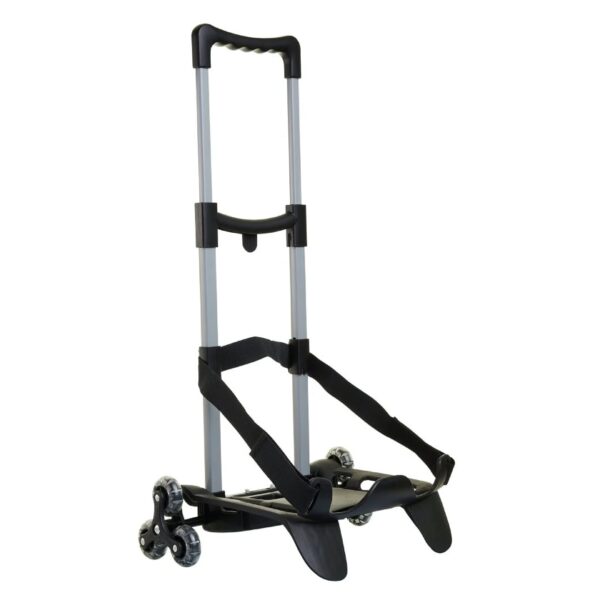 Carrellino Seven® BE BOX Trolley 3 Ruote – Pieghevole, Leggero e Robusto per Zaino Scuola nero