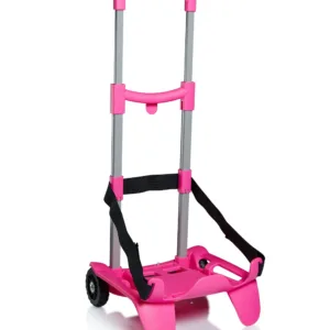 Carrellino Seven® BE BOX Trolley 3 Ruote – Pieghevole, Leggero e Robusto per Zaino Scuola rosa