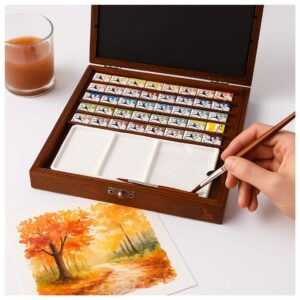 Set Acquerelli Professionali Renesans 54 scatola in legno da regalo provalo