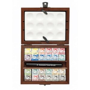 Set Acquerelli Professionali Renesans 24 scatola in legno interno