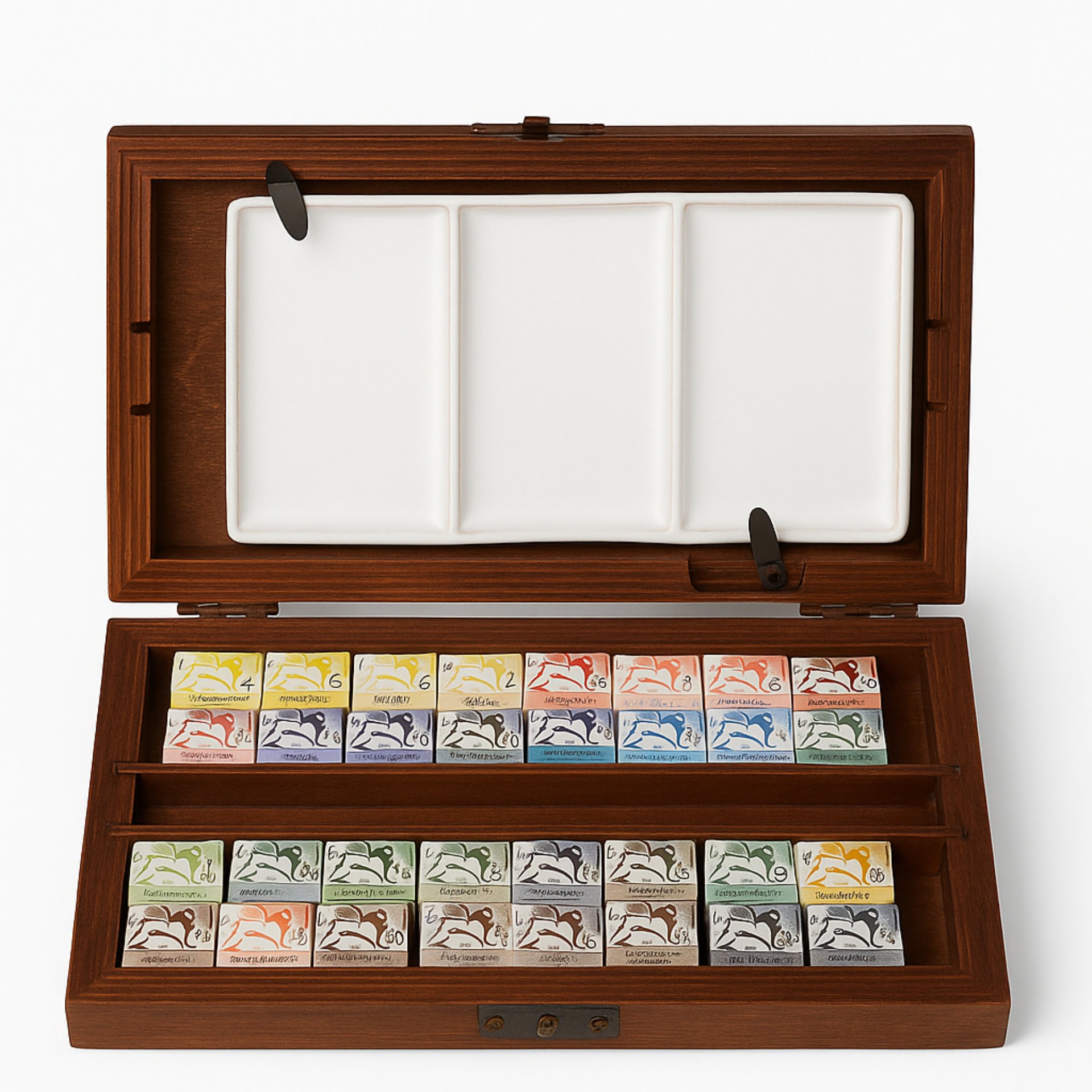 Set Acquerelli Renesans 36 scatola in legno con tavolozza rettangolare Set Acquerelli Renesans 36 scatola in legno con tavolozza rettangolare