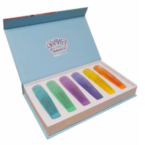 scatola 6 Evidenziatori tintaunita glitterati pastello set
