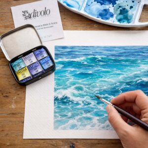 acquerelli divolo orizzonte marino scala di blu pocket