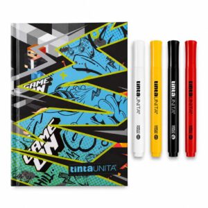 Diario scuola tinta unita 2026/27 con art marker colore game bambino