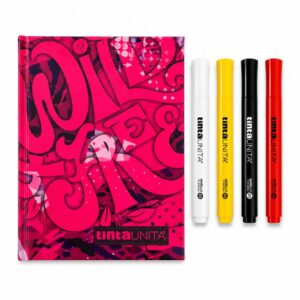 Diario scuola tinta unita 2026/27 con art marker bambina fucsia