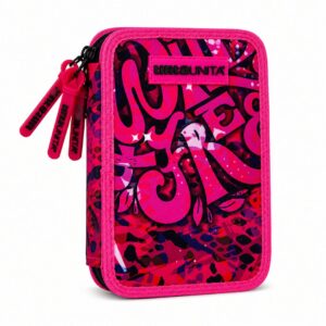 astuccio scuola 3 cerniere tinta unita 2026/27 bambina wild&free